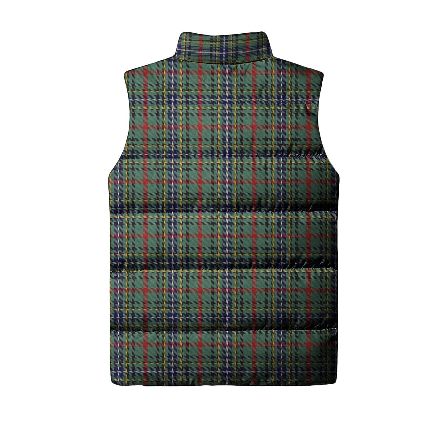 Bisset Tartan Sleeveless Puffer Jacket with Family Crest - Tartan Vibes Clothing