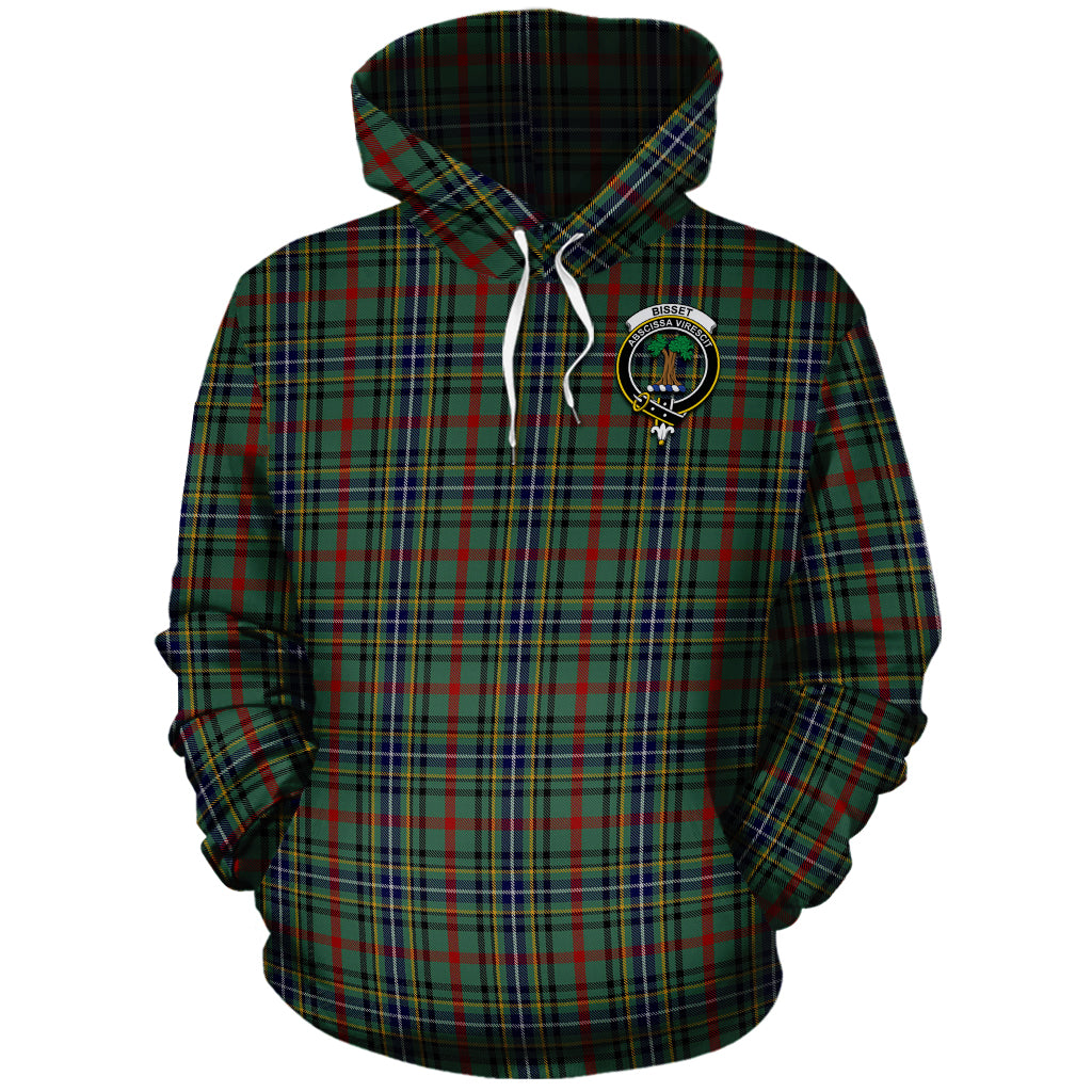 Bisset Tartan Hoodie with Family Crest - Tartanvibesclothing