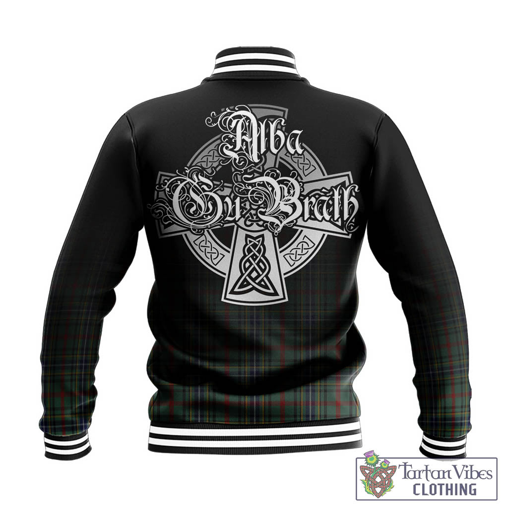 Tartan Vibes Clothing Bisset Tartan Baseball Jacket Featuring Alba Gu Brath Family Crest Celtic Inspired