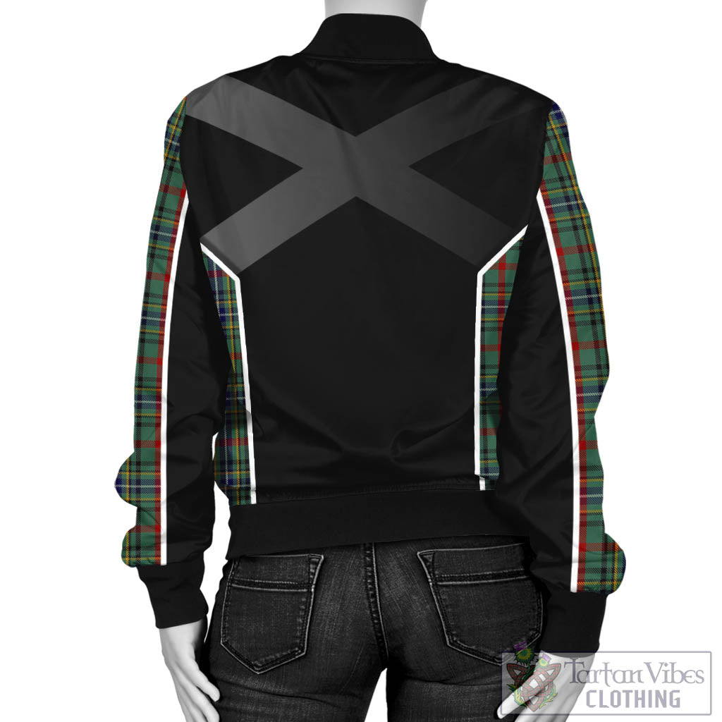 Bisset Tartan Bomber Jacket with Family Crest and Scottish Thistle Vibes Sport Style - Tartan Vibes Clothing