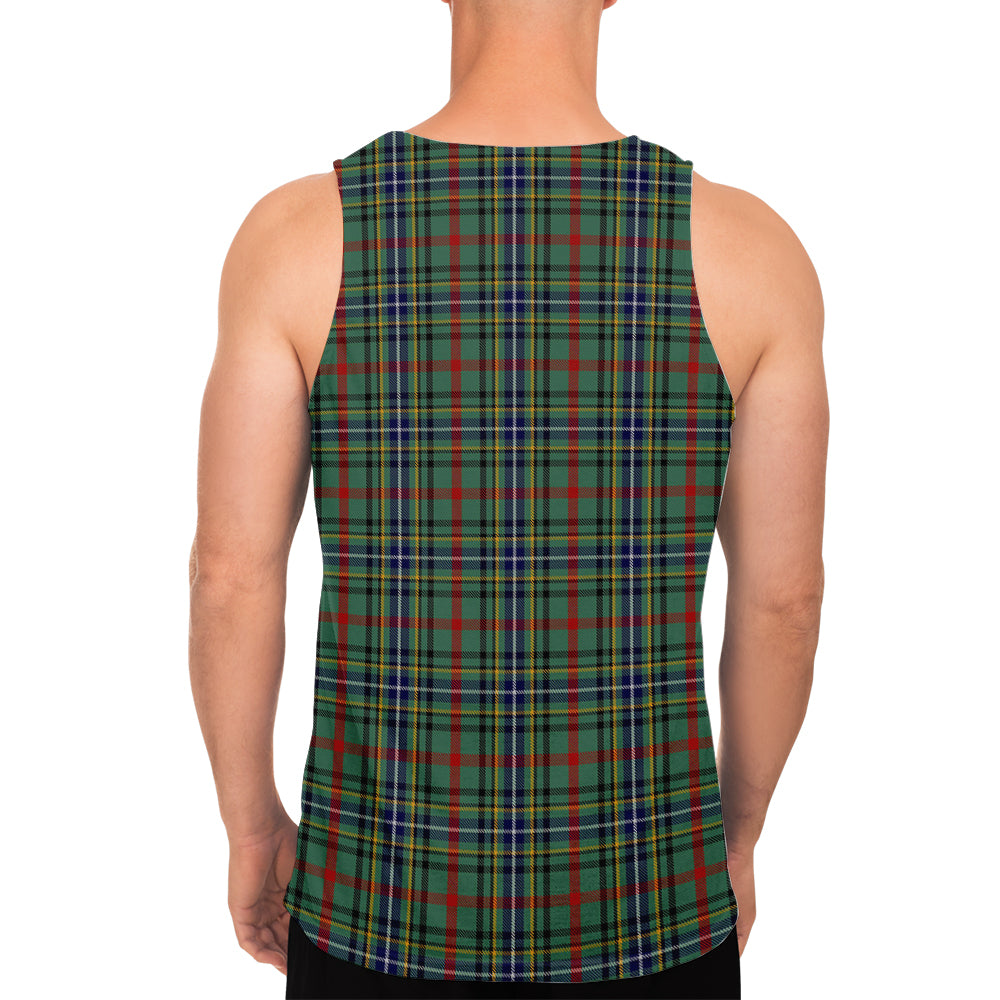Bisset Tartan Mens Tank Top with Family Crest - Tartan Vibes Clothing