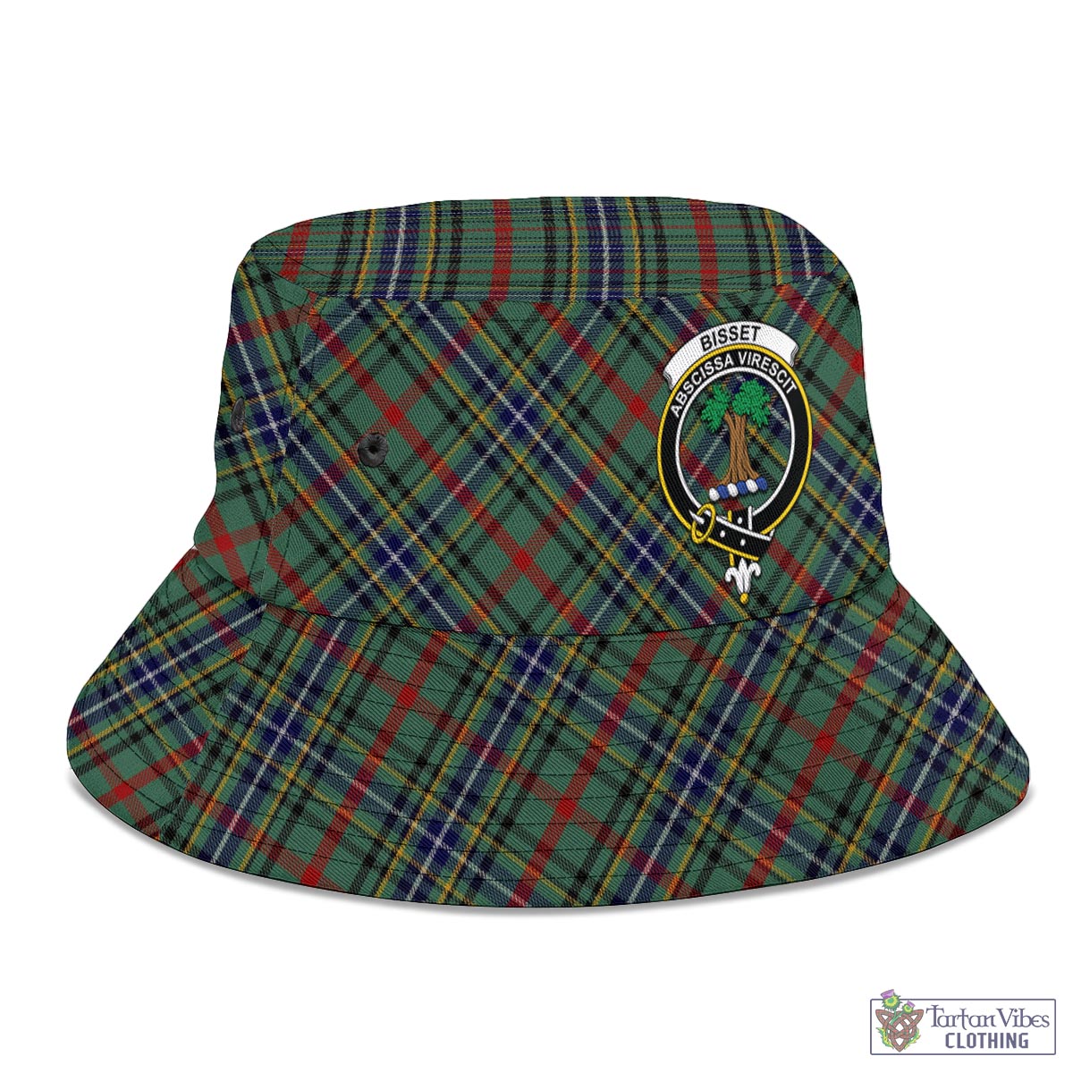 Bisset Tartan Bucket Hat with Family Crest - Tartan Vibes Clothing
