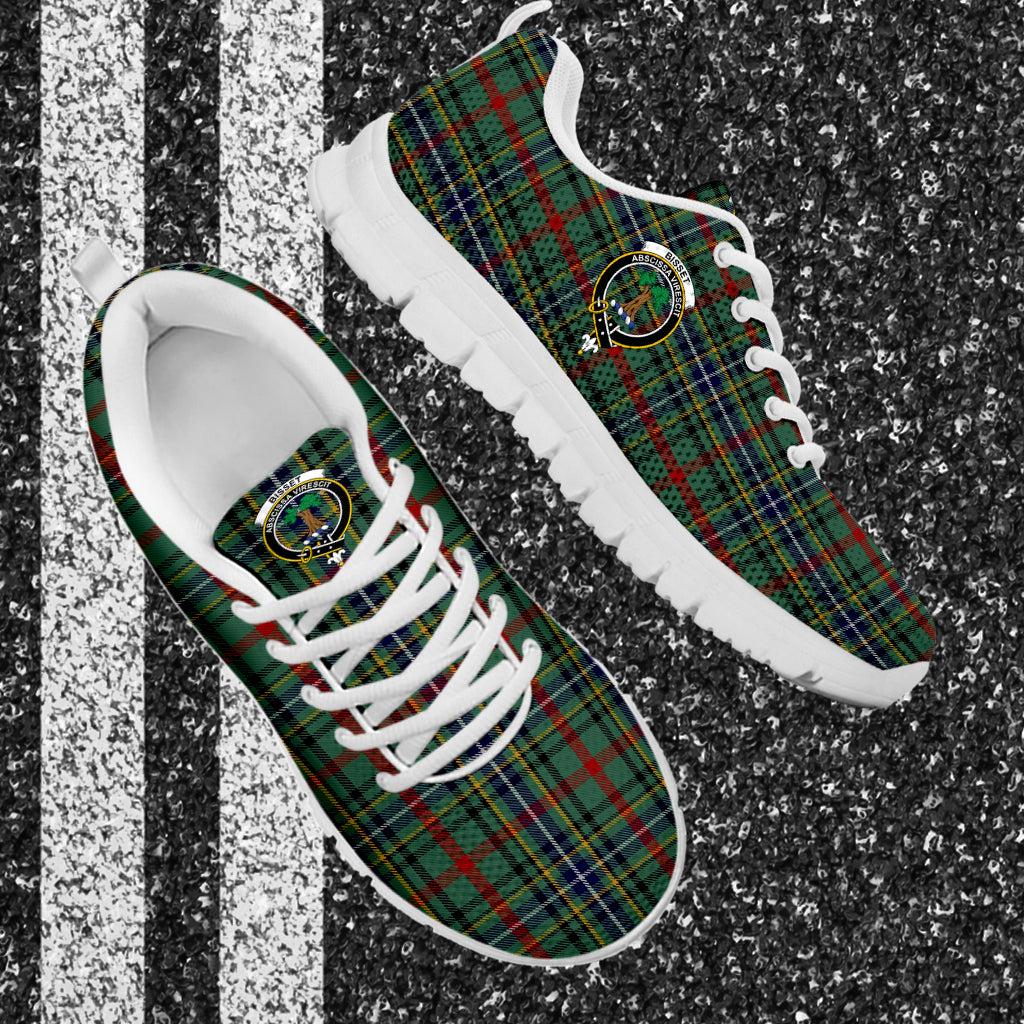 Bisset Tartan Sneakers with Family Crest - Tartan Vibes Clothing