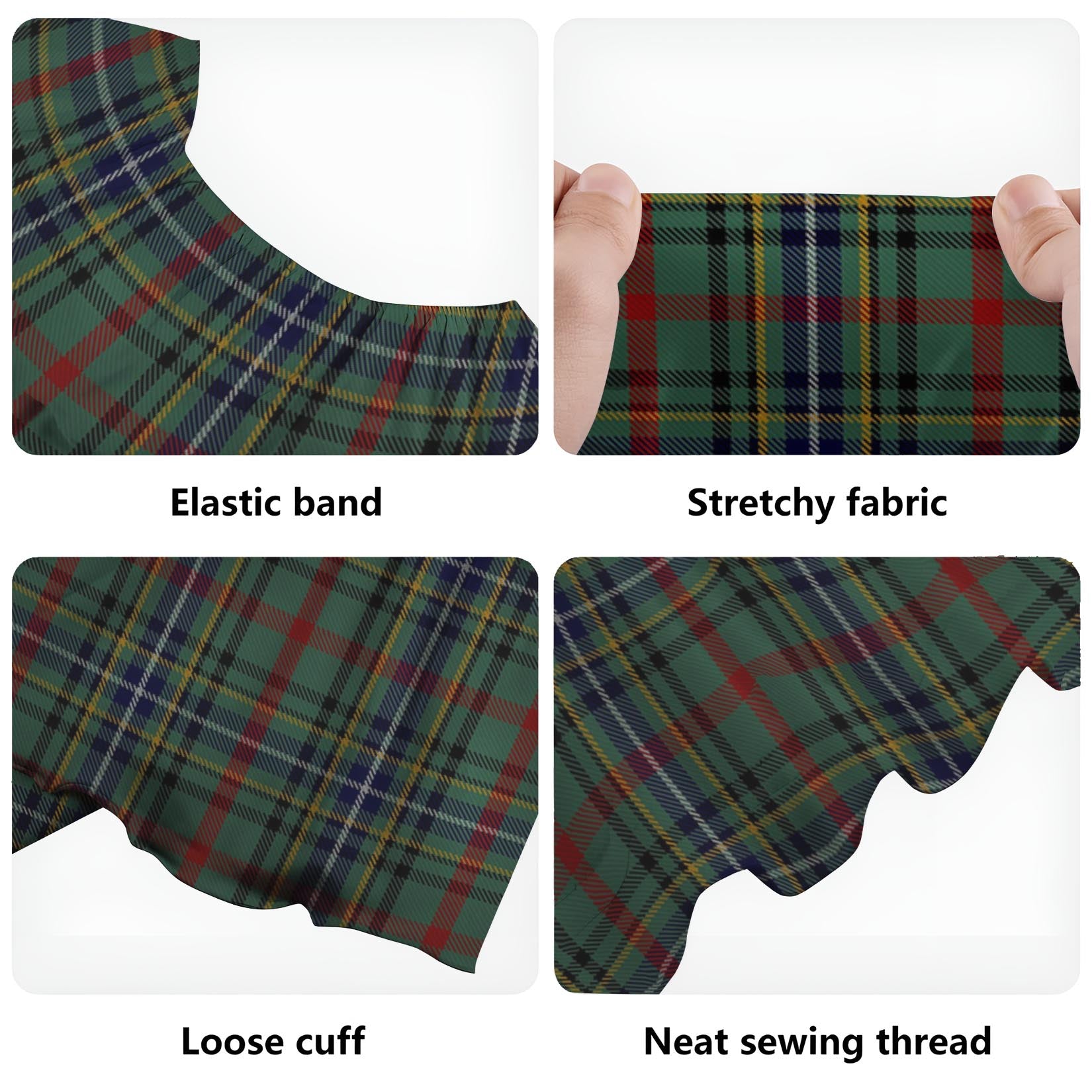 Bisset Tartan Off Shoulder Long Dress - Tartan Vibes Clothing
