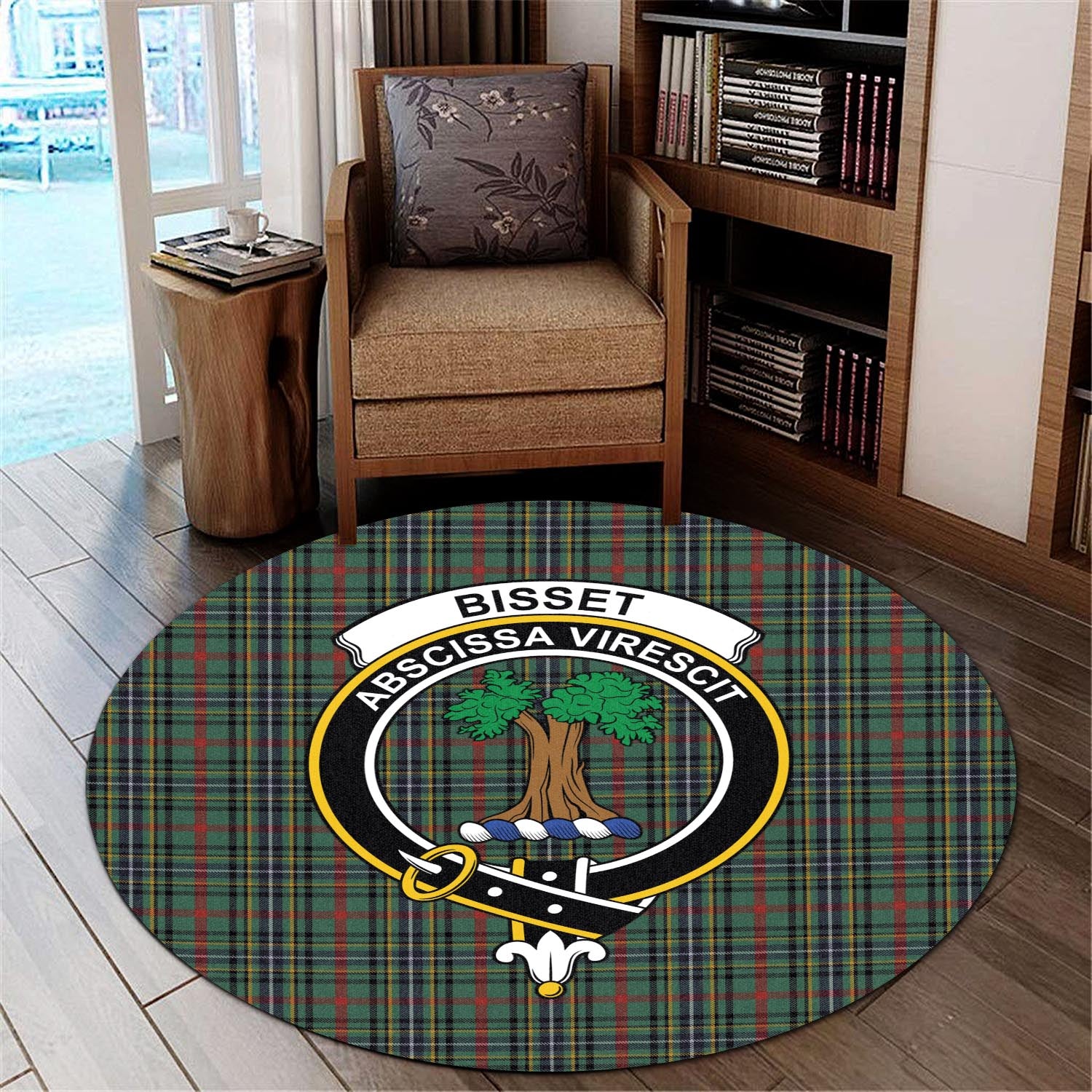 Young Modern Tartan Crest Round Rug main image 1