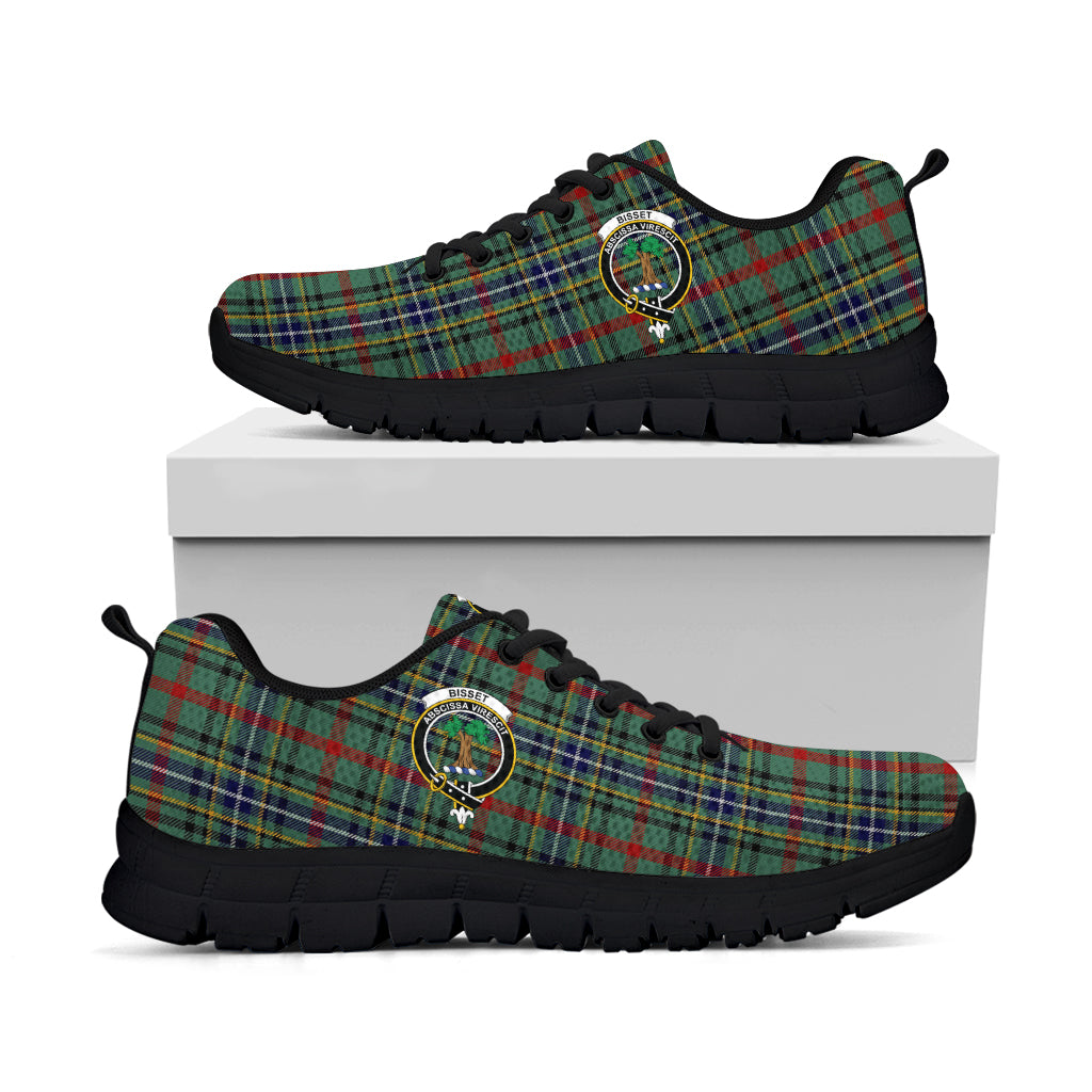 Bisset Tartan Sneakers with Family Crest - Tartan Vibes Clothing