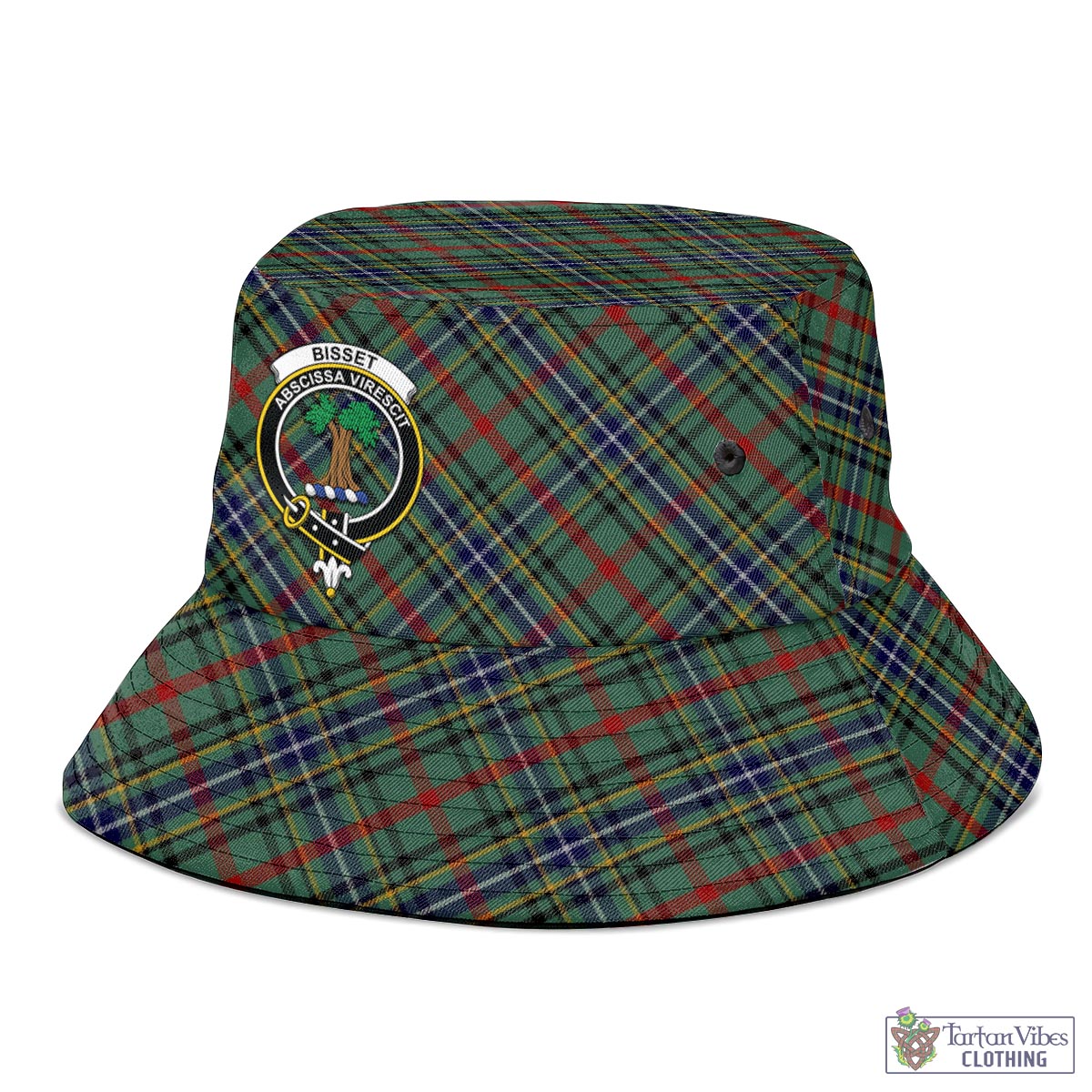 Bisset Tartan Bucket Hat with Family Crest - Tartan Vibes Clothing