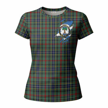 Bisset Clan Crest In Me Tartan Women T shirt Scotland Flag Style