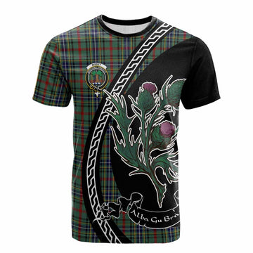 Bisset Family Crest Tartan Cotton T-shirt Alba Thistle Inspired - Tartan Vibes Clothing
