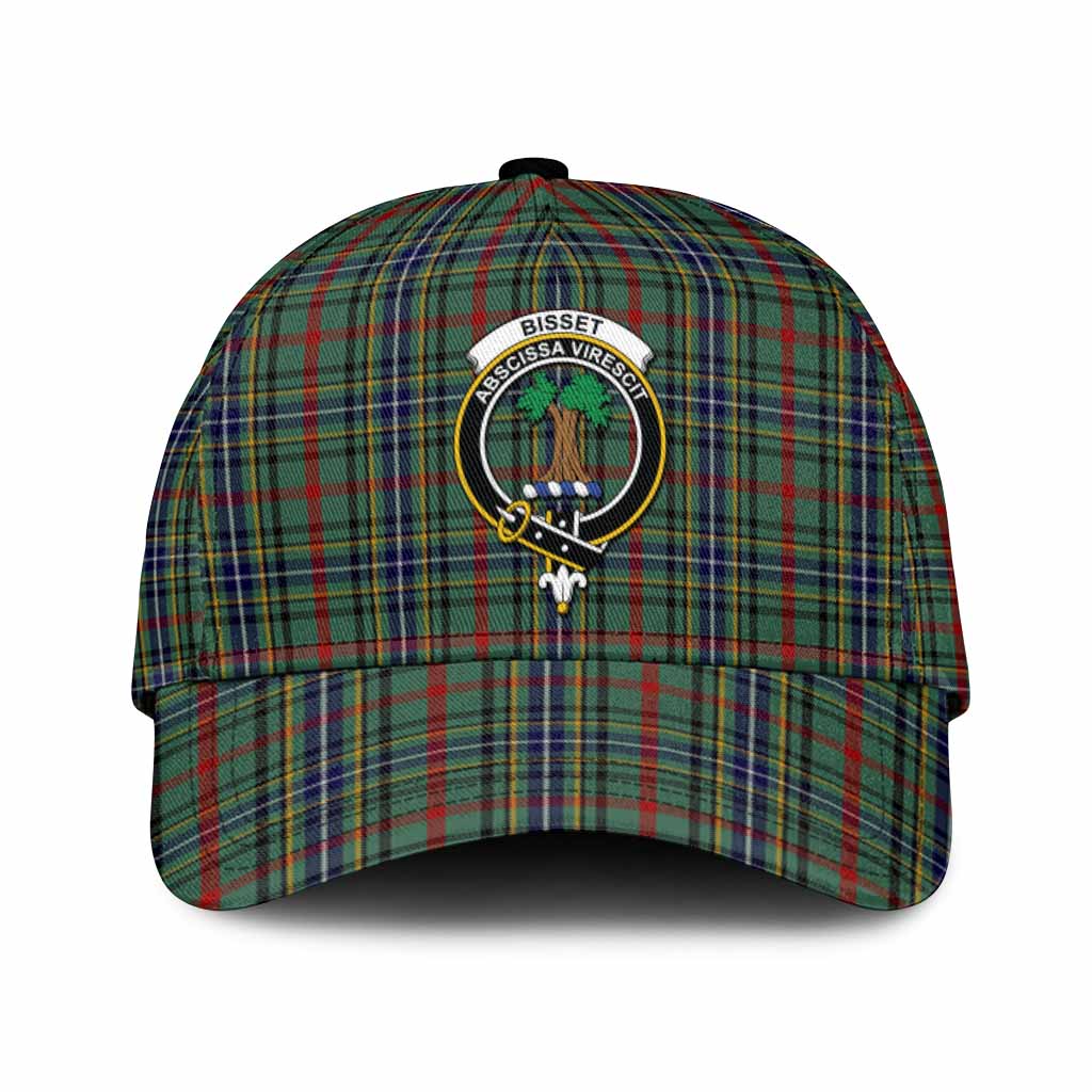 Bisset Tartan Classic Cap with Family Crest