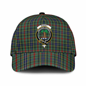 Bisset Tartan Classic Cap with Family Crest