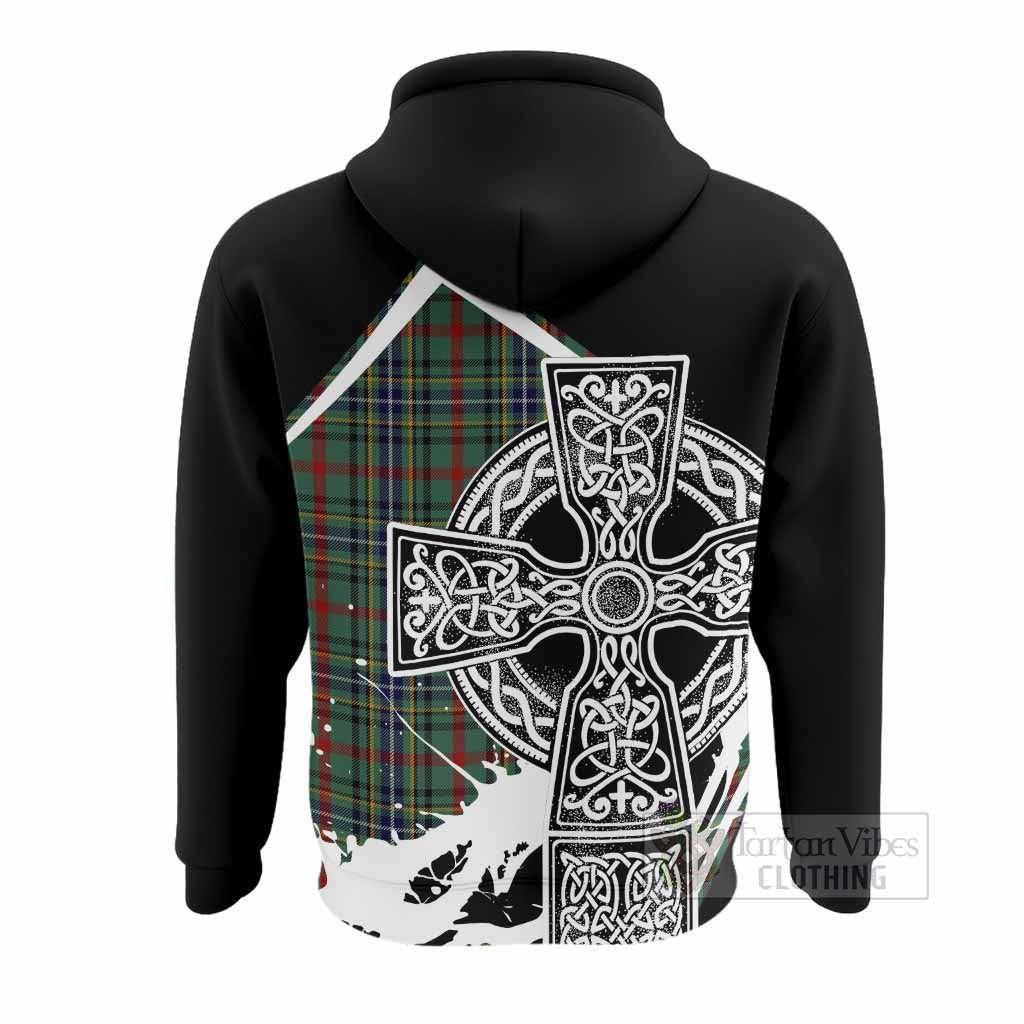 Bisset Tartan Crest Hoodie Scottish Celtic Cross Heritage