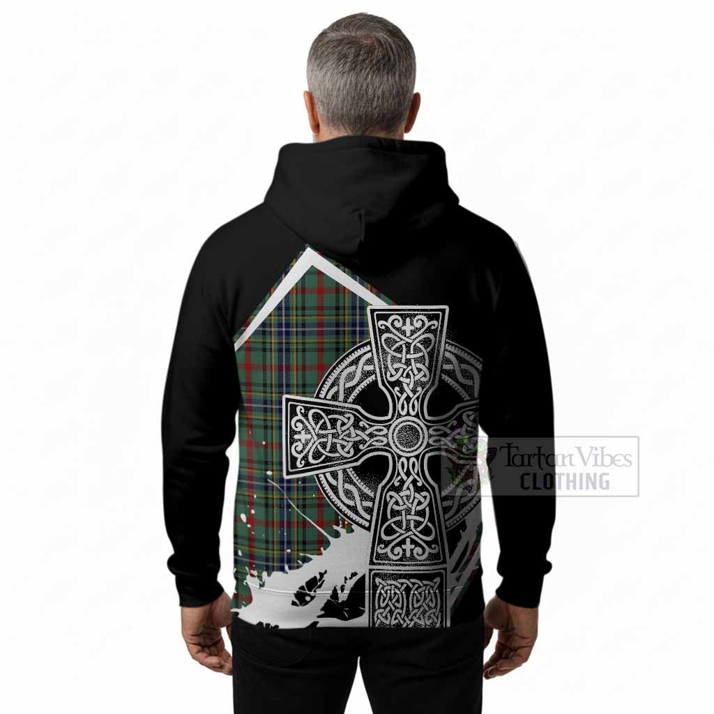 Bisset Tartan Crest Hoodie Scottish Celtic Cross Heritage