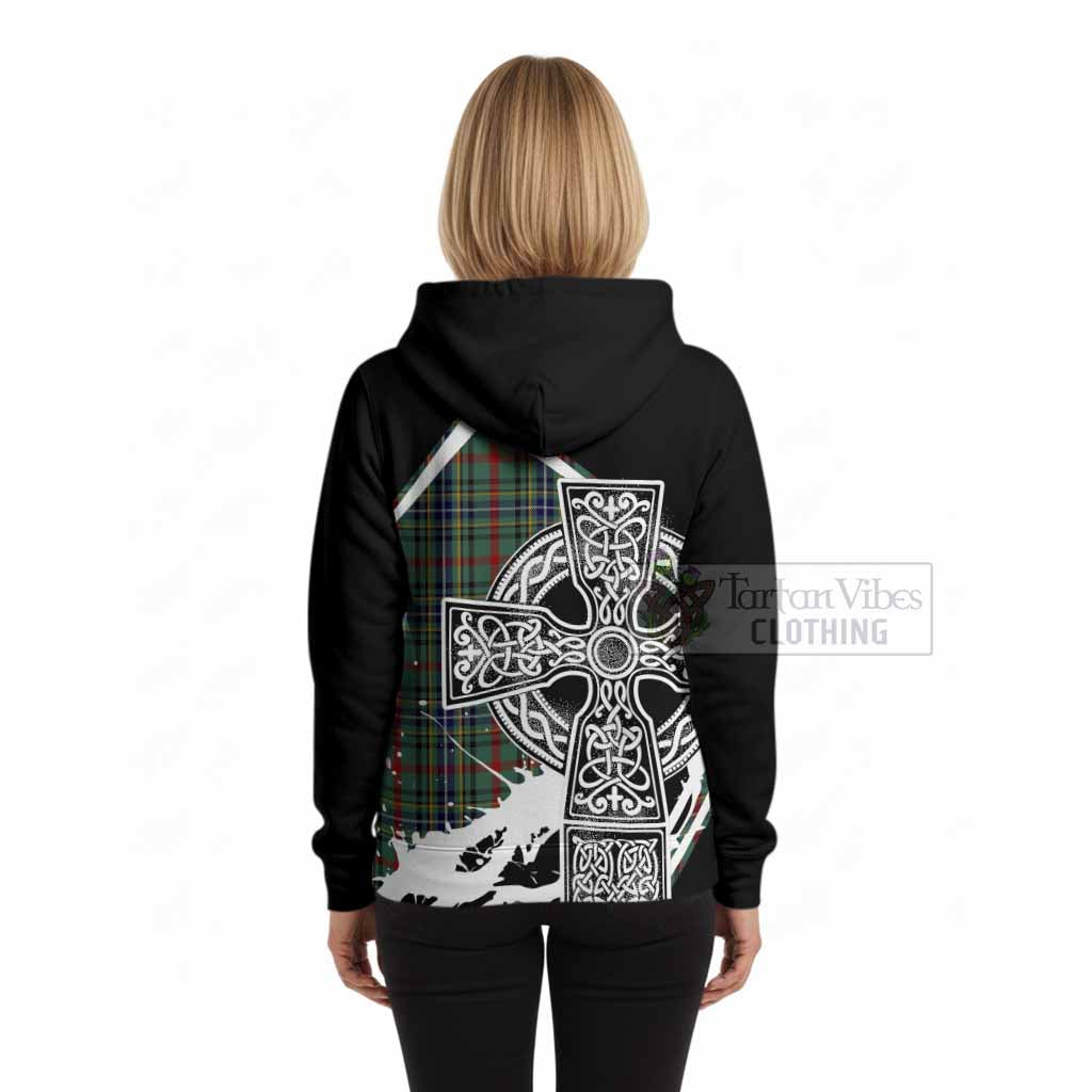 Bisset Tartan Crest Hoodie Scottish Celtic Cross Heritage