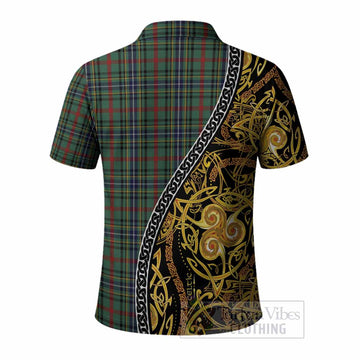 Bisset Tartan Crest Polo Shirt Celtic Knot and Triple Trickle Spiral Symbols
