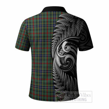 Bisset Tartan Crest Polo Shirt With New Zealand Silver Fern Maori Koru