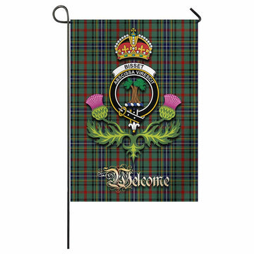 Bisset Tartan Family Crest Garden Flag Royal Thistle Welcome Style - Tartan Vibes Clothing
