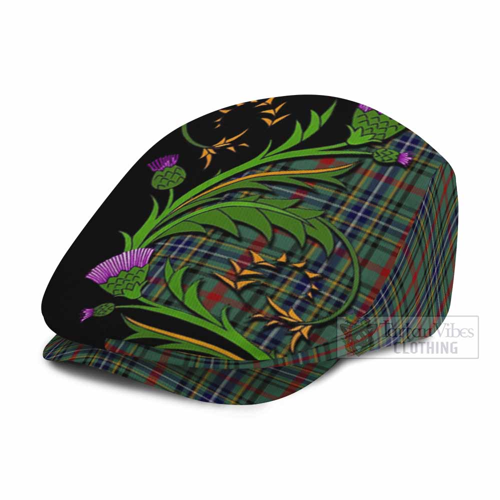 Bisset Tartan Flat Cap, Jeff Cap Scottish Thistle Pride Heritage Art