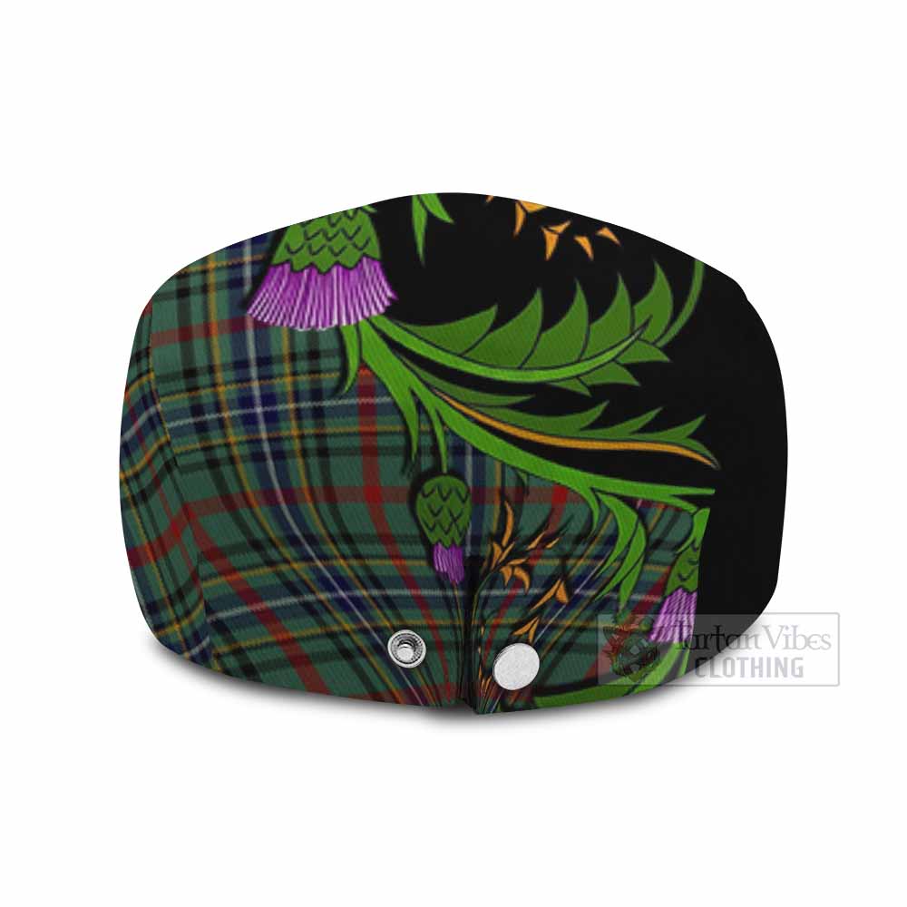 Bisset Tartan Flat Cap, Jeff Cap Scottish Thistle Pride Heritage Art