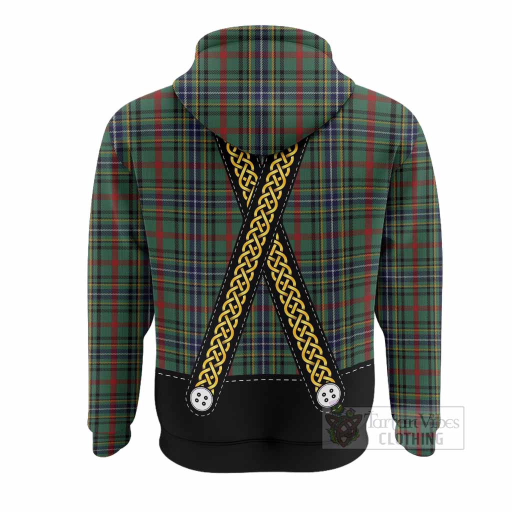 Bisset Tartan Lederhosen Costume Hoodie Scotland Celtic Knot Motif