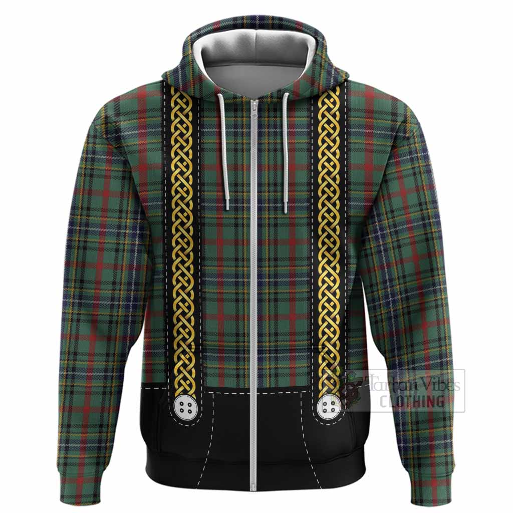 Bisset Tartan Lederhosen Costume Hoodie Scotland Celtic Knot Motif