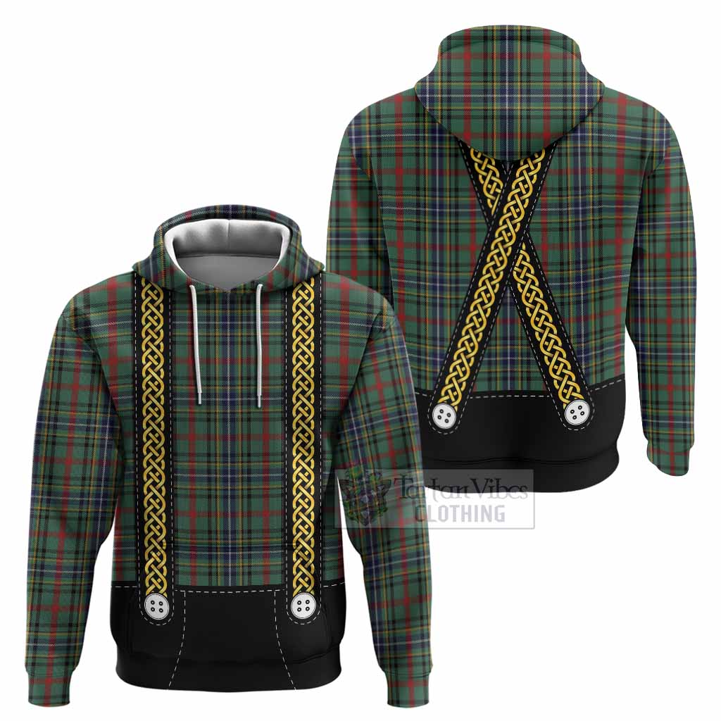 Bisset Tartan Lederhosen Costume Hoodie Scotland Celtic Knot Motif