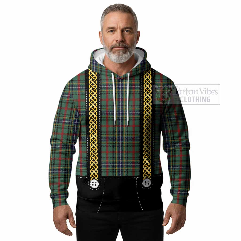 Bisset Tartan Lederhosen Costume Hoodie Scotland Celtic Knot Motif