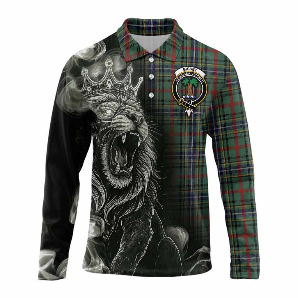 Bisset Tartan Long Sleeve Polo Shirt Roaring Lion Heritage