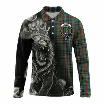 Bisset Tartan Long Sleeve Polo Shirt Roaring Lion Heritage