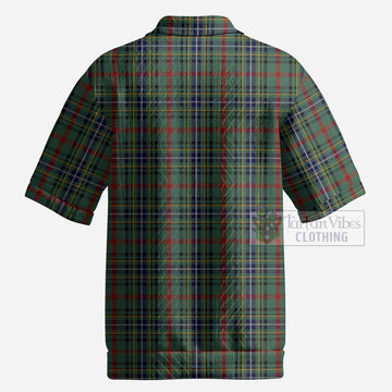 Bisset Tartan Men’s Polo Sweater Top with Family Crest