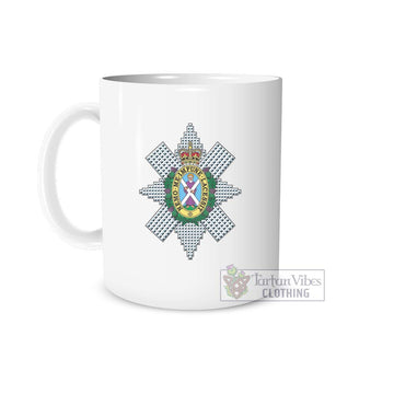 Black Watch Family Crest Ceramic Mug One Size 11oz size - 2D-tartanvibesclothing