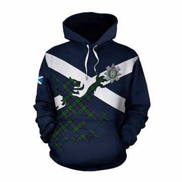Black Watch Tartan Lion Rampant Cotton Hoodie Proudly Display Your Heritage with Alba Gu Brath and Clan Name