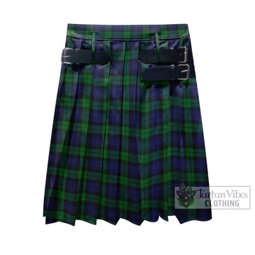 Black Watch Tartan Men's Pleated Skirt - Fashion Casual Retro Scottish Kilt Style
