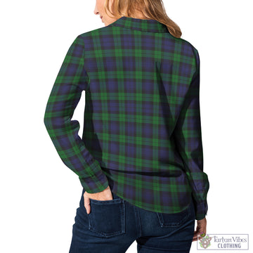 Black Watch Tartan Womens Casual Shirt
