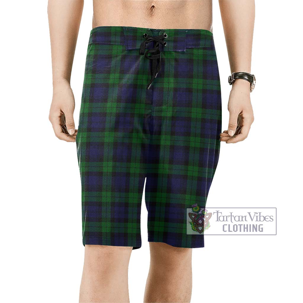 Black Watch Tartan Men's Board Shorts Men - Tartan Vibes Clothing