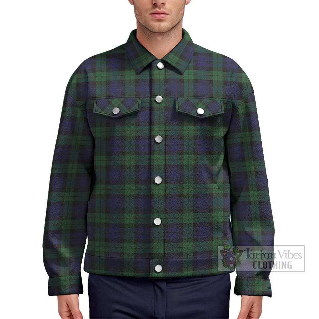 Black Watch Tartan Unisex Lapel Cotton Jacket Unisex - Tartan Vibes Clothing