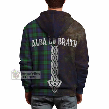 Black Watch Tartan Family Crest Hoodie Alba Gu Brath Be Brave Lion Ancient Style