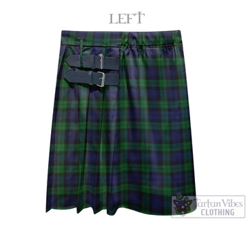 Black Watch Tartan Men's Pleated Skirt - Fashion Casual Retro Scottish Kilt Style