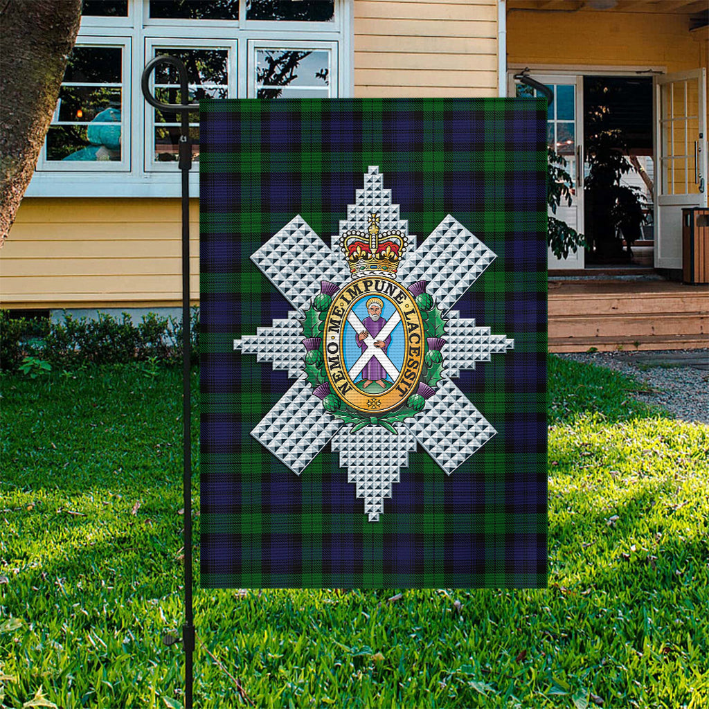 Black Watch Tartan Flag with Family Crest - Tartan Vibes Clothing