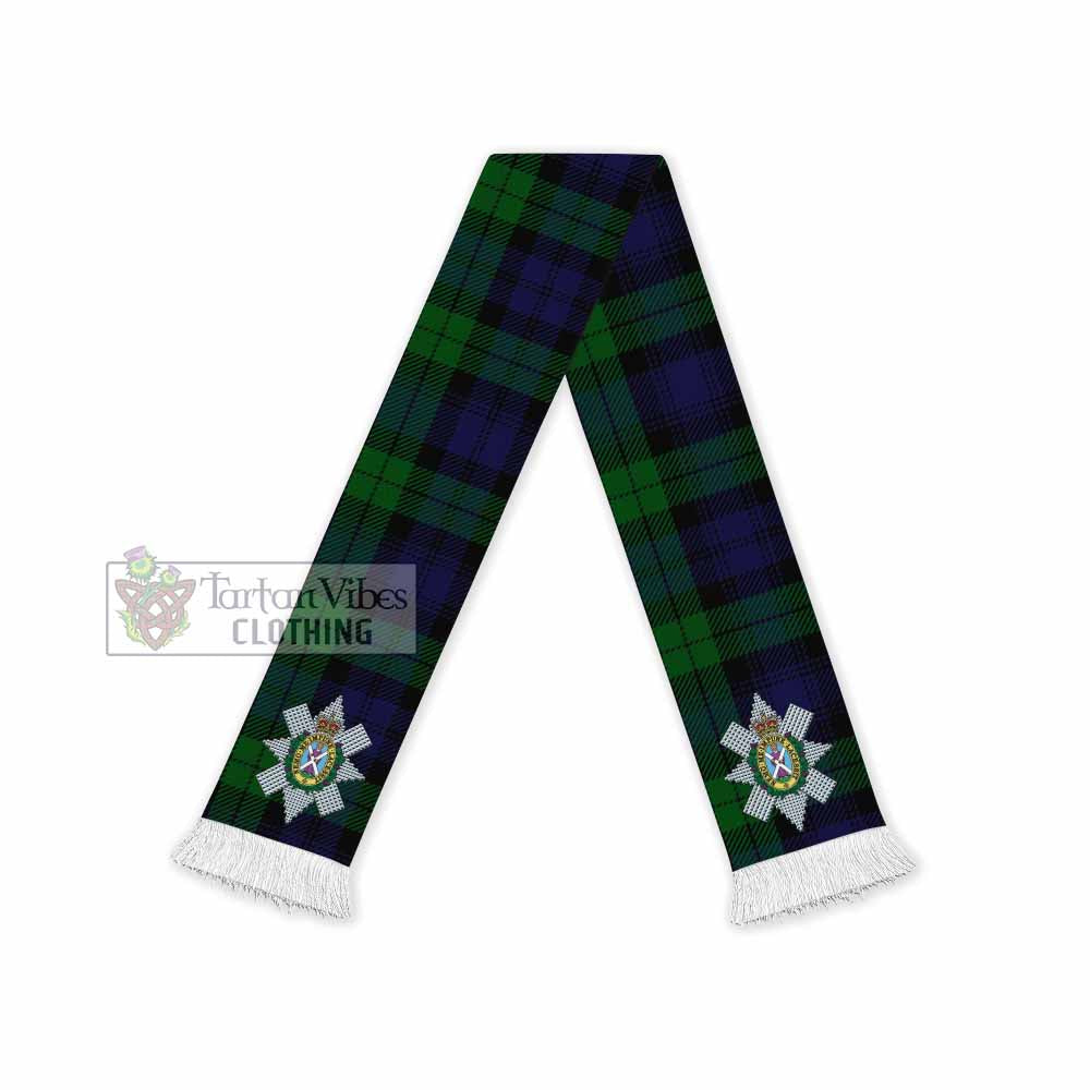 Tartan Vibes Clothing Black Watch Tartan Ruffneck Scarf with Family Crest