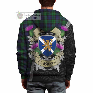 Black Watch Tartan Family Crest Hoodie Lion Rampant Royal Thistle Shield Celtic Inspired