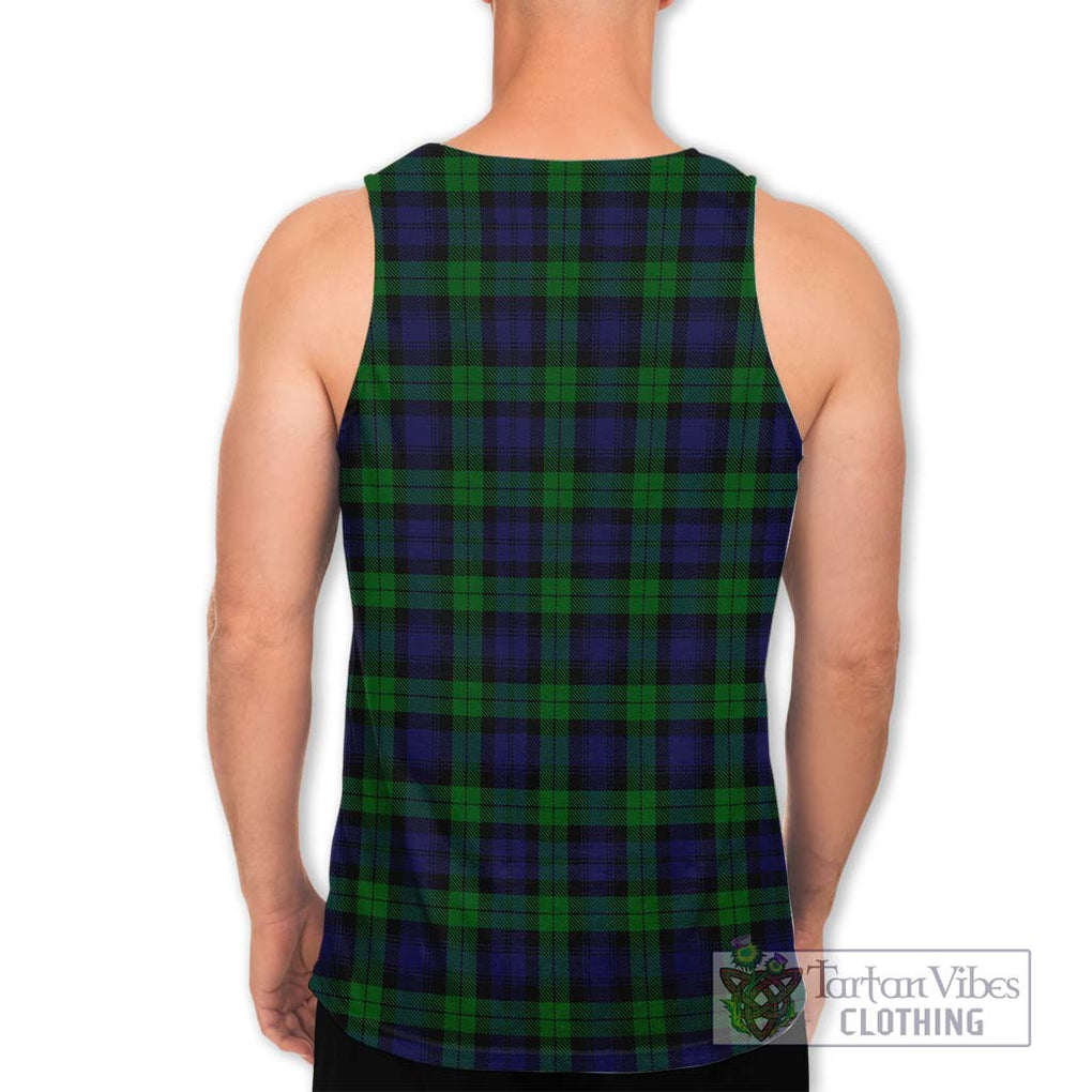 Black Watch Tartan Men's Tank Top with Family Crest DNA In Me Style - Tartanvibesclothing Shop