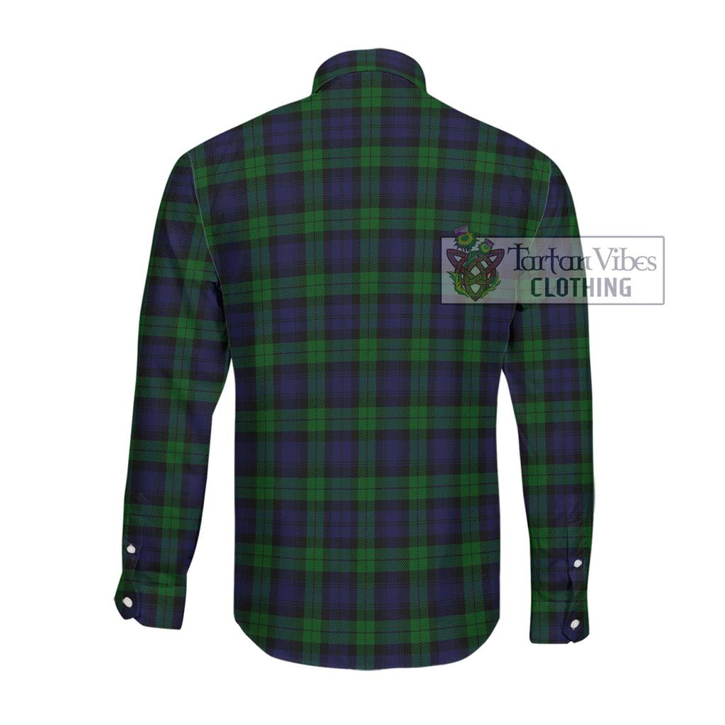 Black Watch Tartan Long Sleeve Button Shirt with Family Crest DNA In Me Style - Tartanvibesclothing Shop
