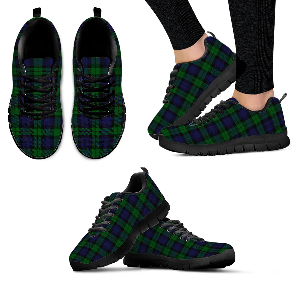 Black Watch Tartan Sneakers - Tartanvibesclothing