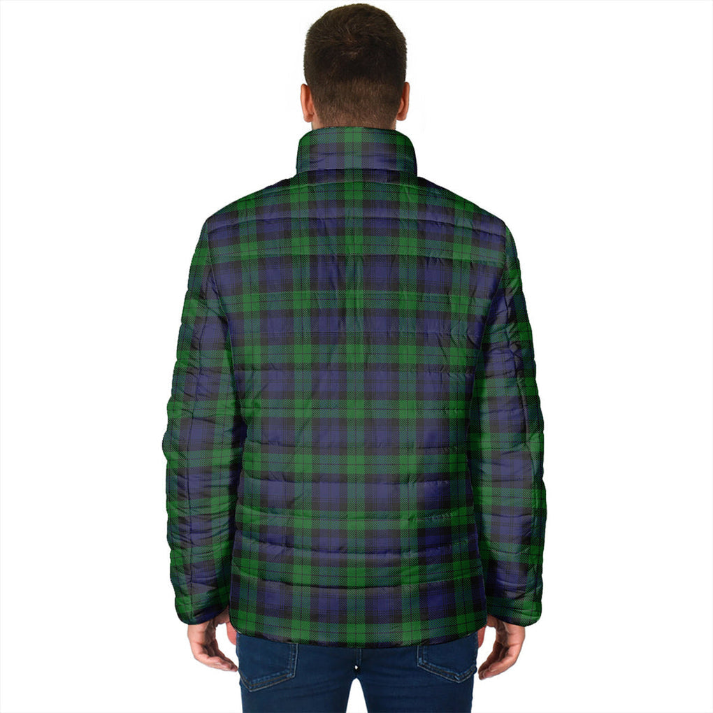 Black Watch Tartan Padded Jacket - Tartan Vibes Clothing