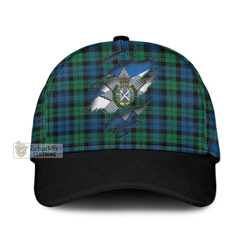 Black Watch Ancient Tartan Classic Cap with Family Crest In Me Style