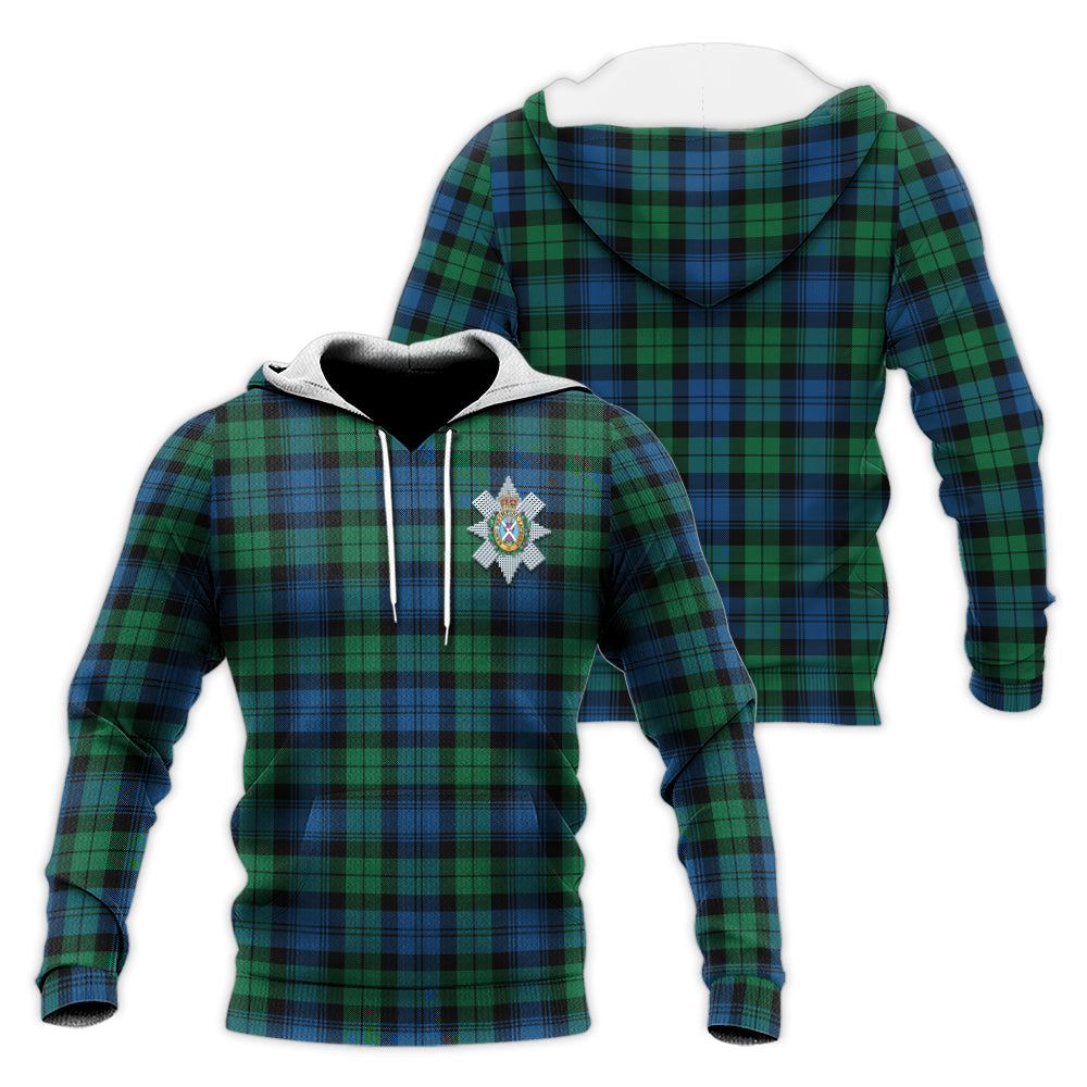 Black Watch Ancient Tartan Knitted Hoodie with Family Crest Unisex Knitted Hoodie - Tartanvibesclothing