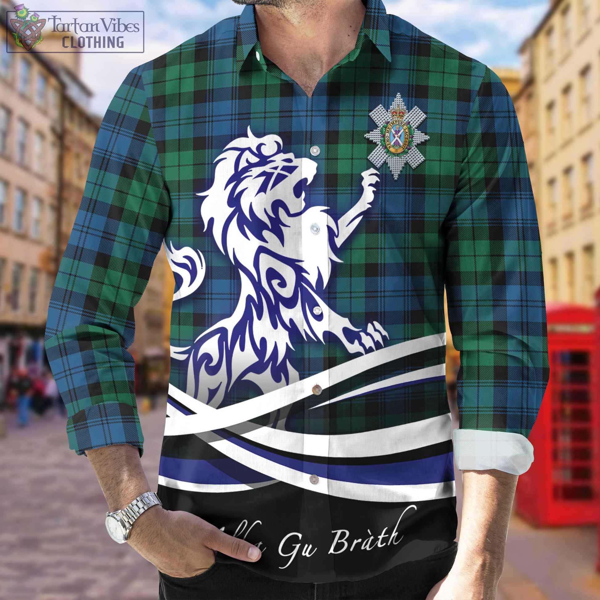 black-watch-ancient-tartan-long-sleeve-button-up-shirt-with-alba-gu-brath-regal-lion-emblem