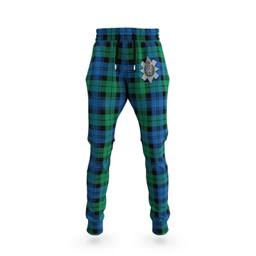Black Watch Ancient Tartan Joggers Pants with Family Crest