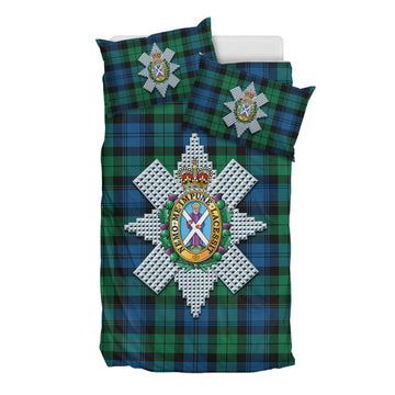 Black Watch Ancient Tartan Bedding Set with Family Crest